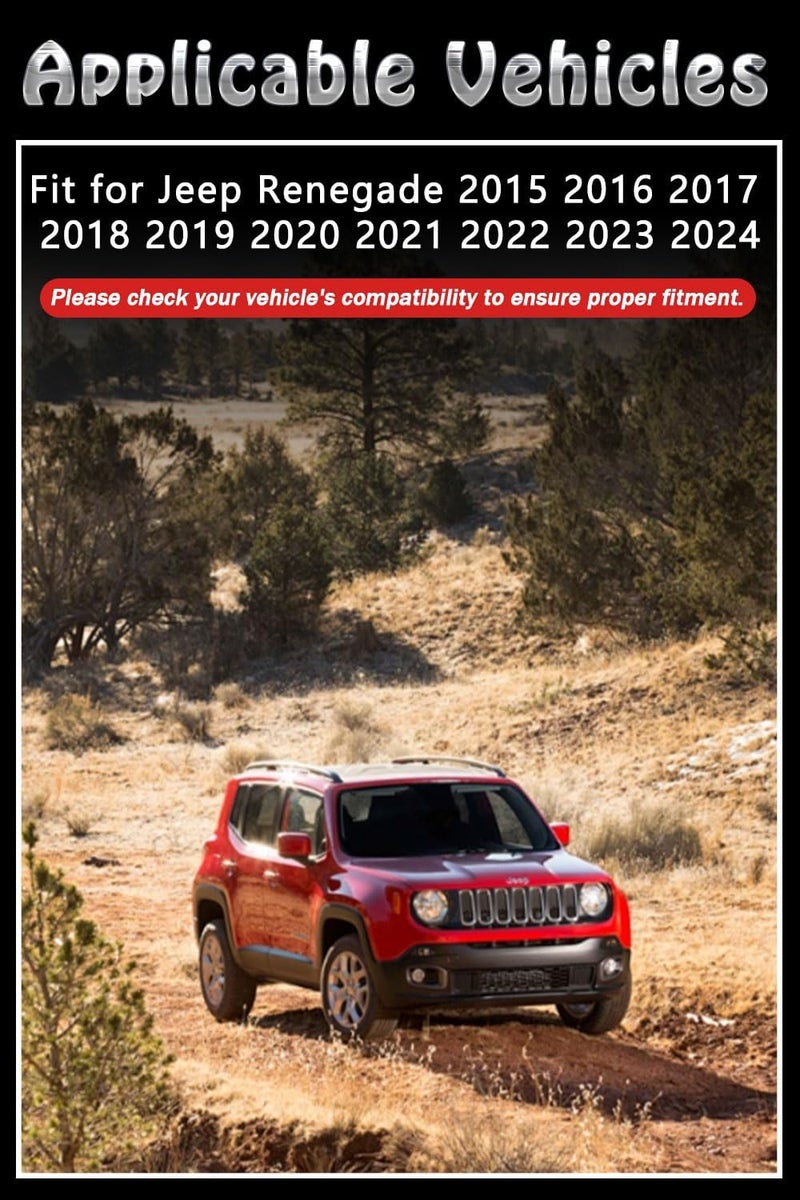 BriYorWay Vent Shades Rain Guards for Jeep Renegade 2015 2016 2017 2018 2019 2020 2021 2022 2023 2024 Accessories, for Jeep Renegade Window Deflectors Window Visors - Image 2